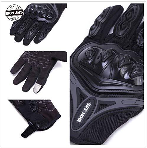 Motorcycle gloves Full finger durable for road racing bike summer spring Powersports support touch screen BLUE-M