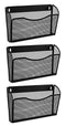 Easepres Mesh 3 Pockets File Organizer Hanging File Organizer Vertical Wall File Organizer Holder Rack