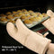 KeShi Kitchen Oven Mitts Set, Oven Mitts and Pot Holders, Heat Resistant with Quilted Cotton Lining, Non-Slip Surface 4 Pieces for Cooking, Baking, Grilling, Barbecue (Gray)