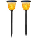 TomCare Solar Lights Solar Torches Lights Waterproof Flickering Flames Torches Lights Outdoor Solar Powered Path Lights Dancing Flame Lighting Dusk to Dawn Auto On/Off for Garden Patio Yard(2)