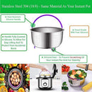 Instant Pot Accessories 6 and 8 qt Steamer Basket, Fits InstaPot Pressure Cooker, Insta Pot Ultra Egg Basket w/Silicone Handle and Non-Slip Legs (Instant Pot 6 and 8 Quart)
