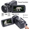 Video Camera Camcorder SOSUN HD 1080P 24.0MP 3.0 Inch LCD 270 Degrees Rotatable Screen 16X Digital Zoom Camera Recorder and 2 Batteries(301S-Plus)