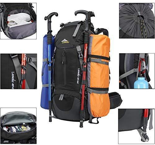 Hiking Backpack 50L Travel Camping Backpack with Rain Cover