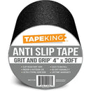Tape King Anti Slip Traction Tape - 4 Inch x 30 Foot - Best Grip, Friction, Abrasive Adhesive for Stairs, Safety, Tread Step, Indoor, Outdoor - Black