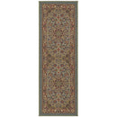 Sweet Home Stores Medallion Design Non-Slip Rubber Backing Runner Rug, 2'2" X 6'0", Seafoam