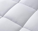 oaskys Queen Mattress Pad Cover Cotton Top with Stretches to 18” Deep Pocket Fits Up to 8”-21” Cooling White Bed Topper (Down Alternative)