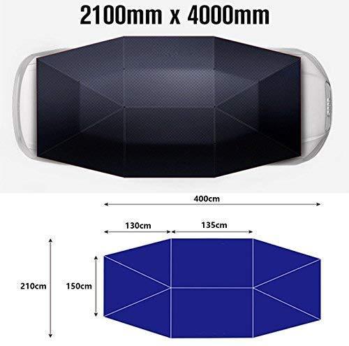 Reliancer Car Tent Semi-automatic Hot Summer Car Umbrella Cover Portable Movable Carport Folded Automobile Protection Sun Shade Anti-UV Canopy Sun-proof Shelters SUV(Manual Blue)