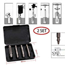 Damaged Screw Extractor Set Remove Broken Screw Using Bolt Extractor Set & Stripped Screw Extractor Kit. Easily Remove Stripped or Damaged Screws. Made From H.S.S 4341, Hardness is 63-65HRC by Taskster