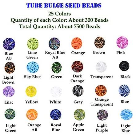 Gemybeads Glass Seed Beads, Small Pony Beads Assorted Kit with Organizer Box for Jewelry Making, Beading, Crafting (Round 3X2mm 8/0, 24 Assorted Multicolor Set)