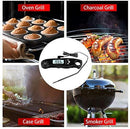 A ALPS Oven Safe Leave in Meat Thermometer, Dual Probe Instant Read Food Meat Thermometer Digital with Alarm Function for Cooking, BBQ, Smoker and Grill (Black)