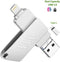 iOS Flash Drive for iPhone Photo Stick 32GB Memory Stick USB 3.0 External Storage Lightning Memory Stick for iPhone iPad Android Type c and Computers