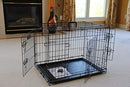 EliteField 3-Door Folding Dog Crate with Rubber FEET, 5 Sizes, 10 Models Available