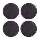 Slate Stone Rustic Beverage Drink Table Coasters Set with Acacia Wood Holder - Round, 4 Coasters