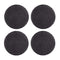 Slate Stone Rustic Beverage Drink Table Coasters Set with Acacia Wood Holder - Round, 4 Coasters
