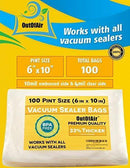 100 Vacuum Sealer Bags: Gallon Size (11" x 16") for Foodsaver 33% Thicker, BPA Free, FDA Approved