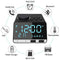 SAPE Alarm Clock for Bedrooms with Dual Alarm, Snooze, Bluetooth Speaker, FM Radio, AUX TF Card Play, Dual USB Charger Port, Temperature Function