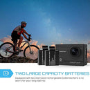 Crosstour CT7000 Action Camera 1080P 12MP WiFi Underwater Sports Cam 170 Degree Ultra Wide-Angle with 2 PCS Rechargeable Batteries and Mounting Accessories Kit