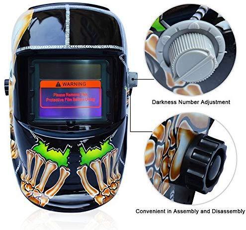 Tekware Welding Helmet 4C Lens Technology Solar Power Auto Darkening Hood True Color LCD Welder Mask Ultra Large Viewing Area Breathable Grinding Helmets with Adjustable Shade Range