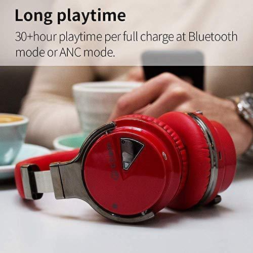 COWIN E7 Active Noise Cancelling Headphones Bluetooth Headphones with Microphone Deep Bass Wireless Headphones Over Ear, Comfortable Protein Earpads, 30 Hours Playtime for Travel/Work, Black