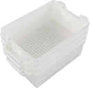 Saedy Black Plastic Basket Trays for Files, Letters, Documents, Set of 6