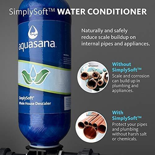 Aquasana Whole House Well Water Filter System w/ UV Purifier & Salt-Free Descaler - Filters Sediment & 97% Of Chlorine - Carbon & KDF Home Water Filtration - 500,000 Gl