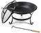 Sorbus Fire Pit Bowl 22", Includes Mesh Cover, Log Grate, Curved Legs, and Poker Tool, Great BBQ Grill for Outdoor Patio, Backyard, Camping, Picnic, Bonfire, etc (Black Fire Pit Bowl 22”)