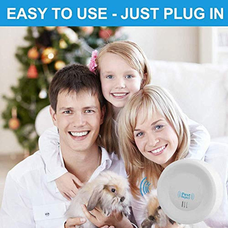 JALL Upgraded Ultrasonic Pest Repeller Plug in Pest Control, Set of 6 Electric Repellent for Cockroach, Mosquito, Mice, Rat, Roach, Spider, Flea, Ant, Fly, Bed Bugs, No Traps Poison & Spraye