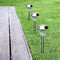 Solar Pathway Lights Oak Leaf Solar Lights Outdoor LED Landscape Light [Polygonal Star Pattern] 6XBright (8 Lumens) Waterproof Low Voltage Stainless Steel for Path Patio Yard Garden 8-Pack Gunmetal