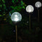 SET OF 6 Crackle Glass Globe Color-Changing LED & White LED Solar Path Lights by SOLAscape