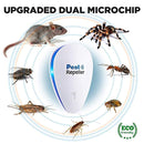 JALL Upgraded Ultrasonic Pest Repeller Plug in Pest Control, Set of 4 Electric Repellent for Cockroach, Mosquito, Mice, Rat, Roach, Spider, Flea, Ant, Fly, Bed Bugs, No Traps Poison & Spraye