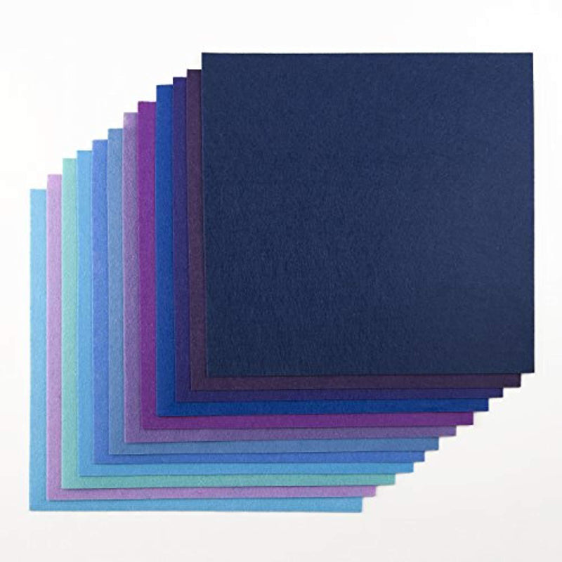Masterclass Premium Polyester Felt Fabric Sheet Set 12 Inch By 12 Inch, 1mm Thick, 43 Individual Color Sheets, Non-Woven