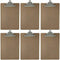 Letter Size Clipboard Standard Clip 9'' x 12.5'' Hardboard (Pack of 6)