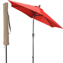 LCH 9 ft Outdoor Umbrella Patio Backyard Market Table Umbrella Sturdy Pole Push Button Easily Tilt Crank with Umbrella Cover (Blue)