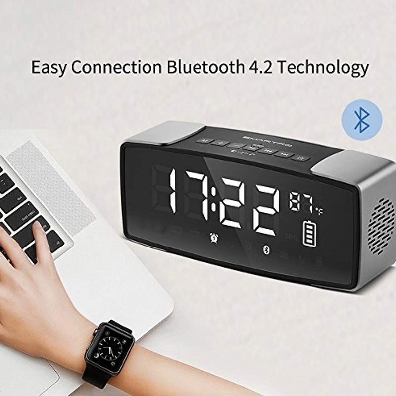 SMARTRO Sunrise Wake up Light Digital Alarm Clock Bedrooms, Bedside and Kids, 2018 Edition, FM Radio 7 Colors, 6 Natural Sounds, 10 Brightness Levels and Touch Control