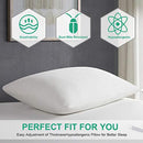 YOUMAKO Standard Size Shredded Memory Foam Pillow with Cooling Zippered Washable Bamboo Cover，Hypoallergenic Sleeping Bed Pillow for Home and Luxury Hotel