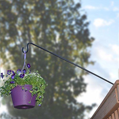 Gray Bunny GB-6819 Heavy Duty Deck Hook, 37 Inch Pole, 2 Inch Non-Slip Clamp, with 360 Degree Swivel, for Bird Feeders, Planters, Suet Baskets, Lanterns, Wind Chimes and More