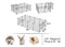 Tespo Pet Playpen Animal Fence Cage DIY Exercise Pen Crate Kennel Hutch for Small Animals, Bunny, Rabbit, Puppy & Guinea Pigs, Indoor Upgrade 12 Panels