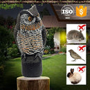 Lijo Solar Owl Animal Scarecrow – Motion Activated Owl Decoy with Sound and Flashing Eyes, Realistic Decor for Your Garden, Bird Repellant, 16 inches, New and Improved