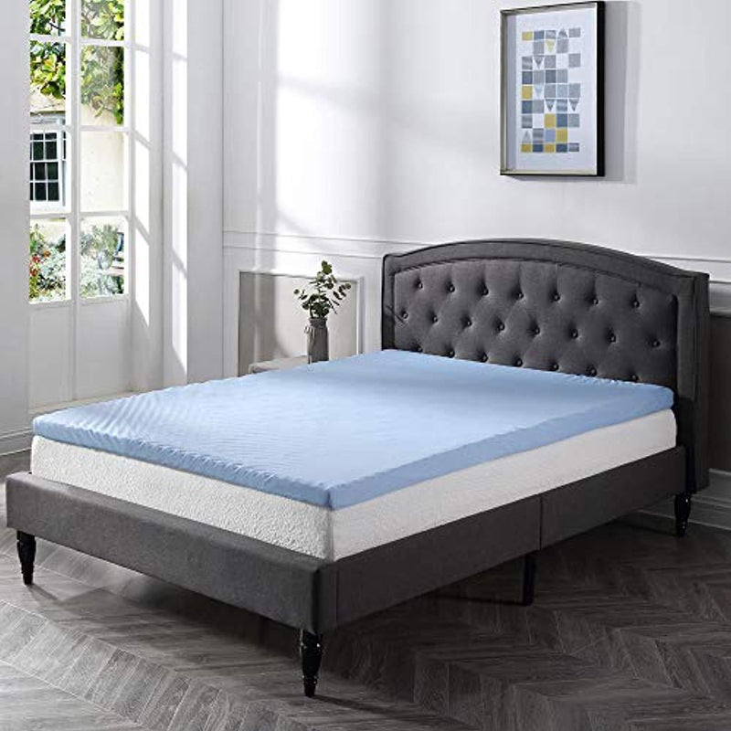 Classic Brands 3-Inch Cool Cloud Gel Memory Foam Mattress Topper With Free Cover, Queen