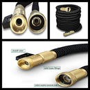 TheFitLife Flexible & Expandable Garden Hose - 25/50/75/100 Ft With Strongest Triple Core Latex & Solid Brass Fittings Free Spray Nozzle 3/4 USA Standard Kink Free Easy Storage Water Hose (100Foot)