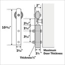 U-MAX 6 Ft Sliding Barn Door Hardware Kit -Heavy Duty Sturdy, Smoothly and Quietly -Easy to Install - Fit 36"-40" Wide Door Panel (I Shape Hanger)