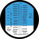 3-in-1 Refractometer Ethylene Glycol, Propylene Glycol in antifreeze liquids freezing point temperature and freezing point concentration, automotive and industrial battery liquid,by Hamh Optics&Tools