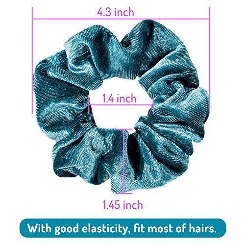 Whaline Macaron Theme Hair Scrunchies, Ice Cream Color Elastic Scrunchy Bobbles Velvet Hair Bands Soft Hair Ties Hair Accessories for Women Kids Girls (12 Colors)