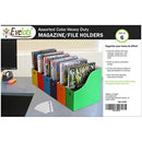 Evelots New Magazine File Holder-Organizer-Heavy Cardboard-4 Inch Wide-Set of 6