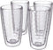 4-pack Insulated 16 Ounce Tumblers - Clear - Sweat Resistant - BPA-Free - Made in USA