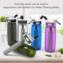 Water Bottle with Filter BOTTLED JOY 25oz BPA Free with Replaceable 2-Stage Water Filter Straw Hollow Fiber Membrane Reusable for Hiking Camping Backpacking Hunting Fishing Emergency Survival