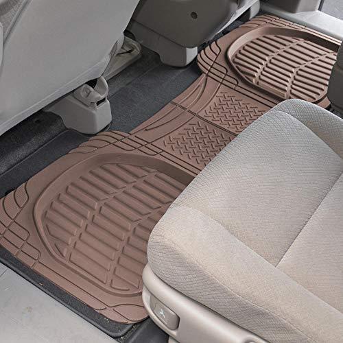 Motor Trend MT-923-GR Flextough Contour Liners - Deep Dish Heavy Duty Rubber Floor Mats for Car Suv Truck and Van - All Weather Protection, Gray