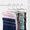 Elover Pants Hangers [4 Pack] S-Type Stainless Steel Multi Layers Jeans Hangers, Multi-Purpose Closet Storage Organizer for Pants Jeans Tie Scarf Towel Clothes, Space Saving Storage Rack