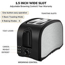 Toaster 4 Slice, CUSINAID Stainless Steel Toasters with Reheat Defrost Cancel Function, 7-Shade Setting, 4 Wide Slots Toaster - Black