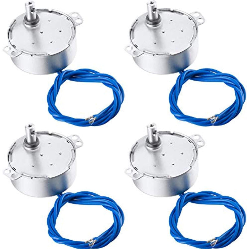 SATINIOR Electric Motor Synchronous Motor Turntable Synchron Motor 100-127Vac 50/60Hz 4W CCW/CW Direction for Hand-Made, School Project, Model or Guide Motor (5-6RPM, 4 Packs)